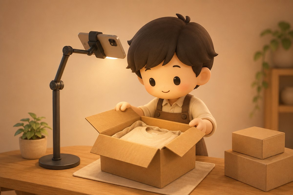 Recording the moment a returned box is opened