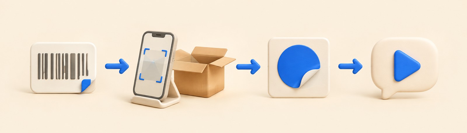 A buyer watching their packing video from a shared link